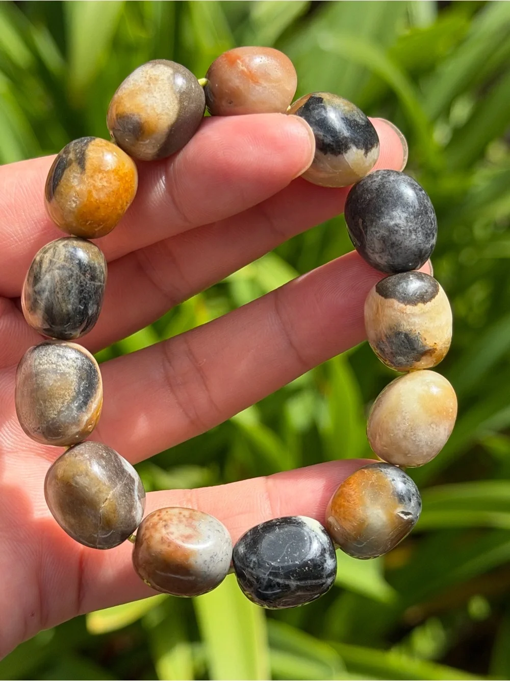 14mm Natural Carribean Calcite Stretch Bracelet 2326